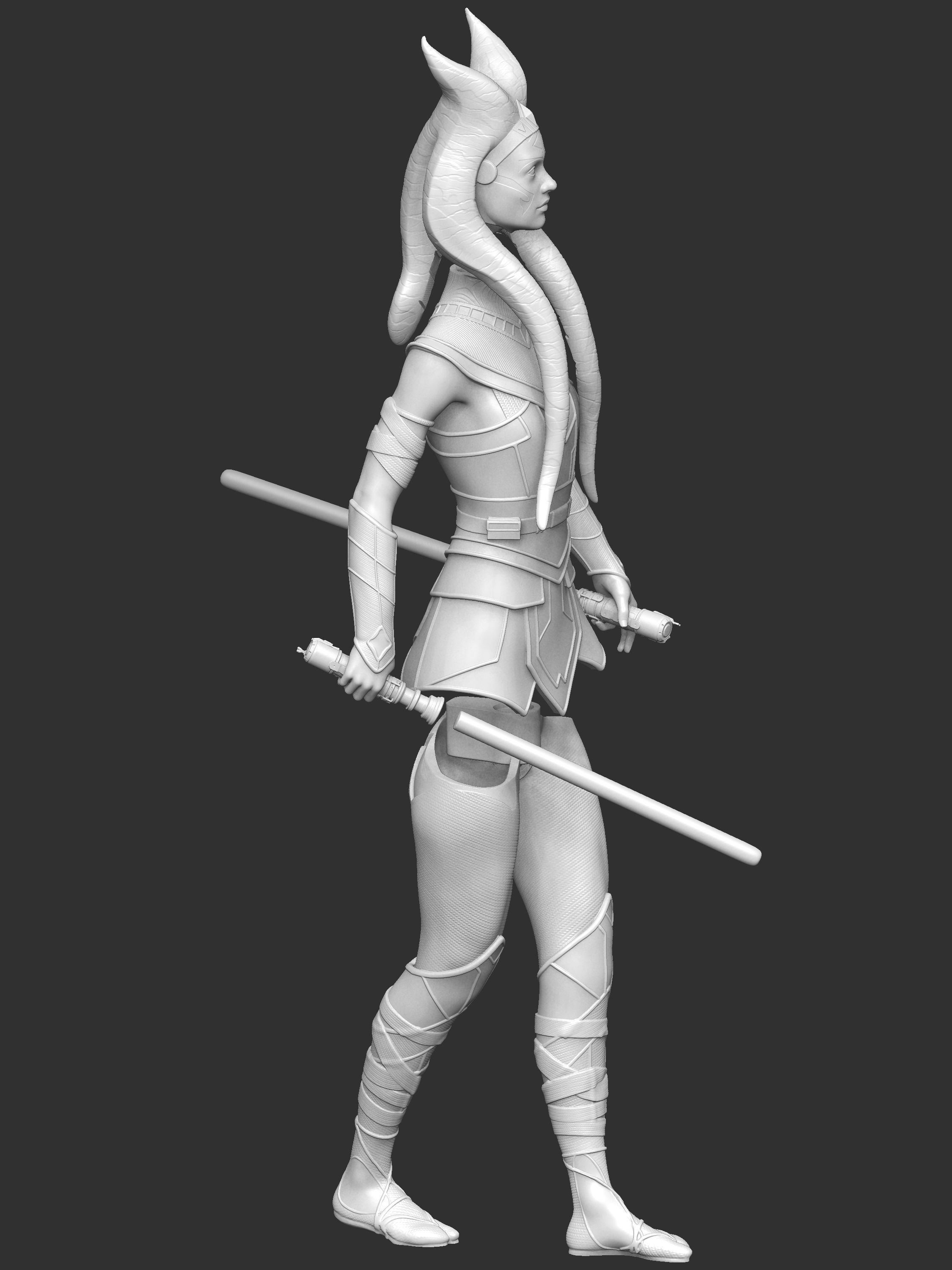 EXCLUSIVE 3D AHSOKA TANO Collectible Figurine 3D print model_9