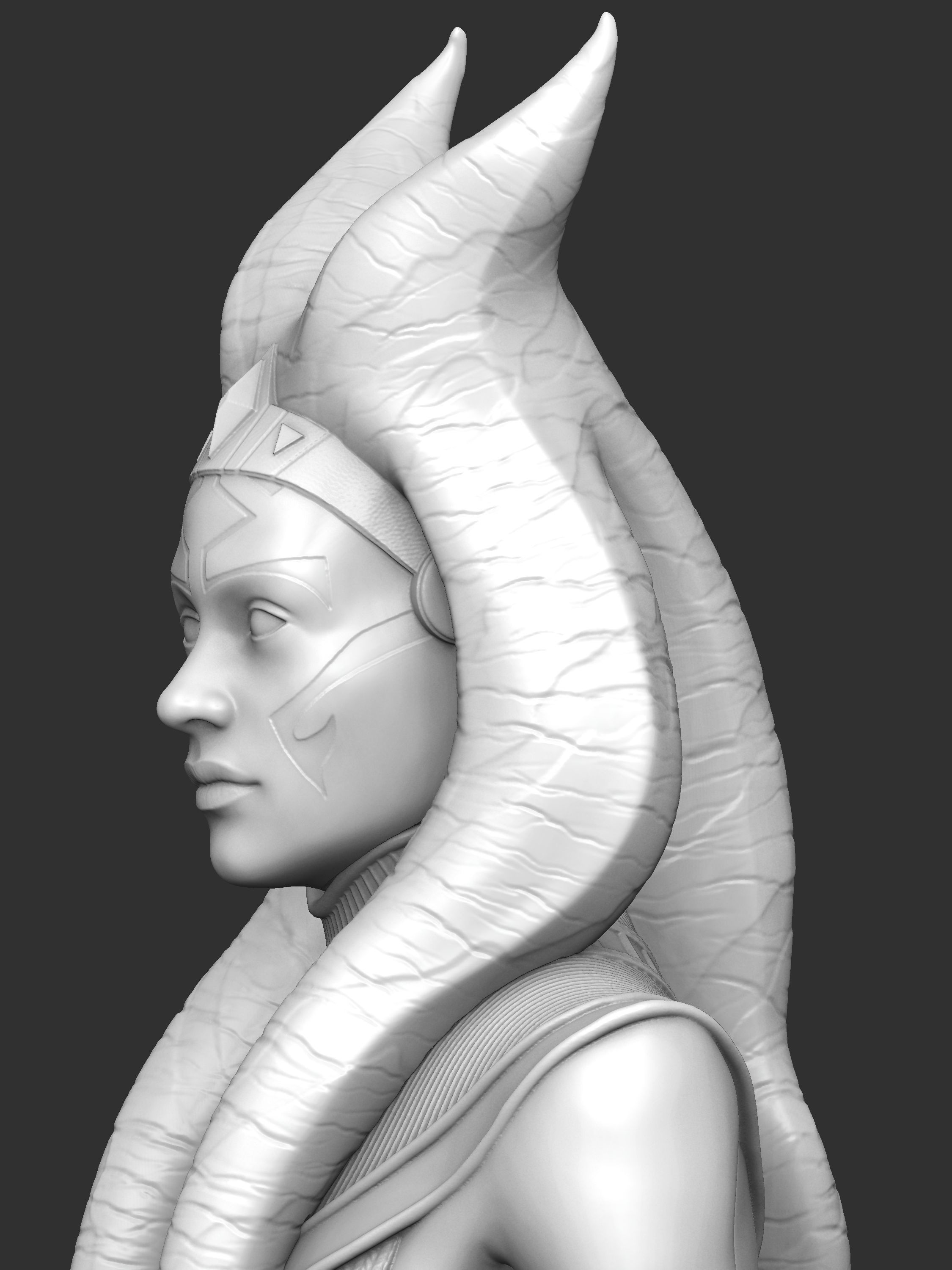 EXCLUSIVE 3D AHSOKA TANO Collectible Figurine 3D print model_4