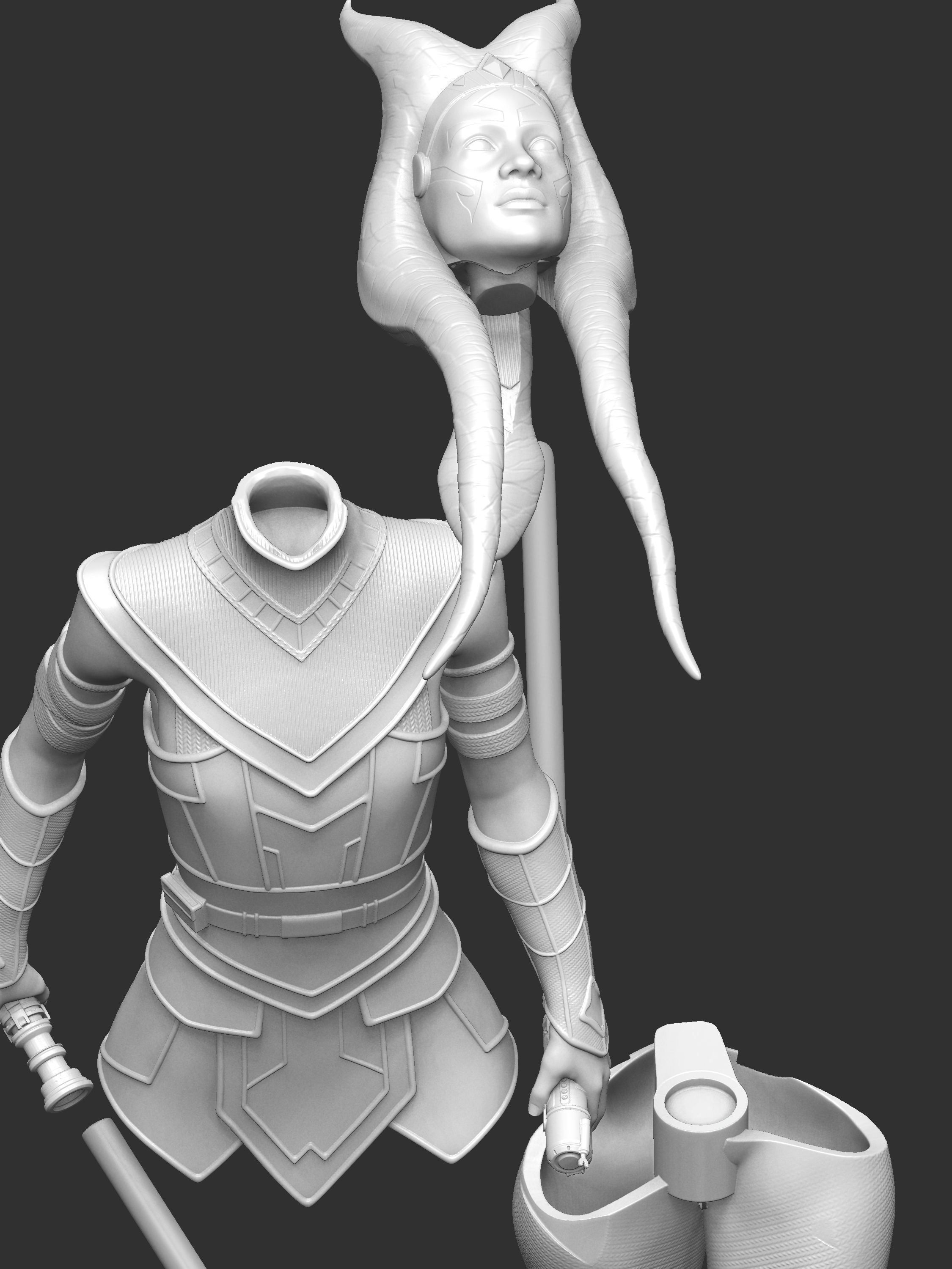 EXCLUSIVE 3D AHSOKA TANO Collectible Figurine 3D print model_12