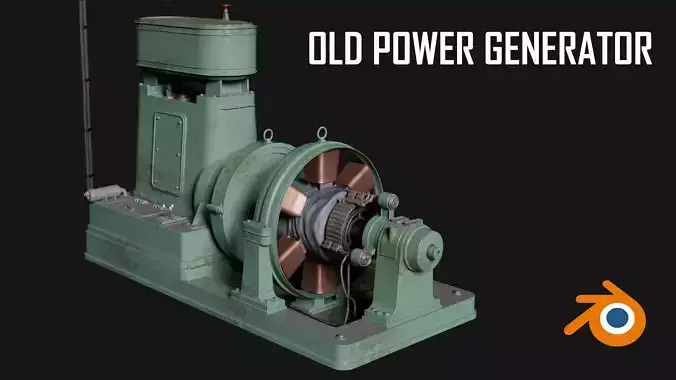 Old Electric Power Generator - Modular - Blender UE5 Ready