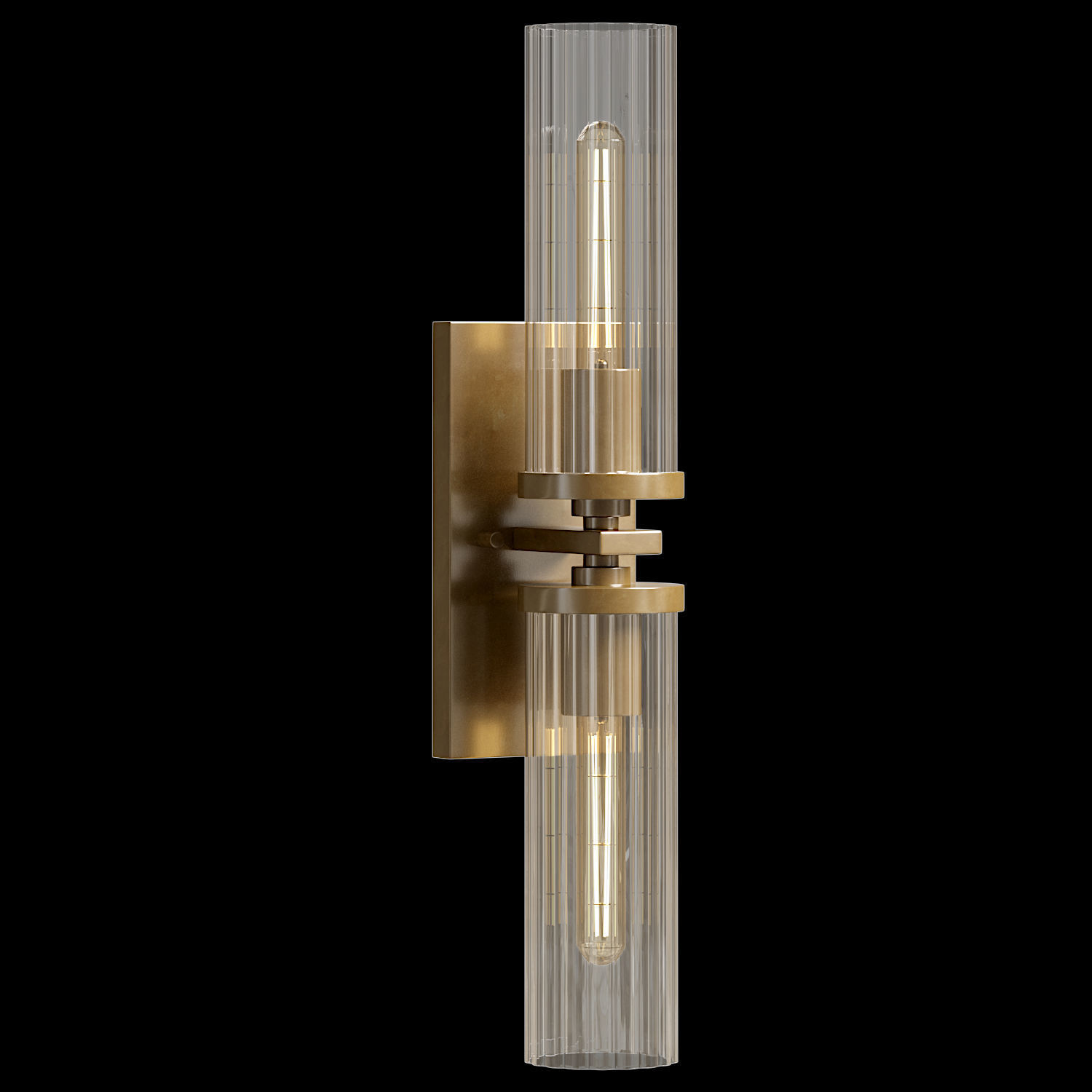 Andreas 2-Light Wall Sconce Low-poly 3D model_4