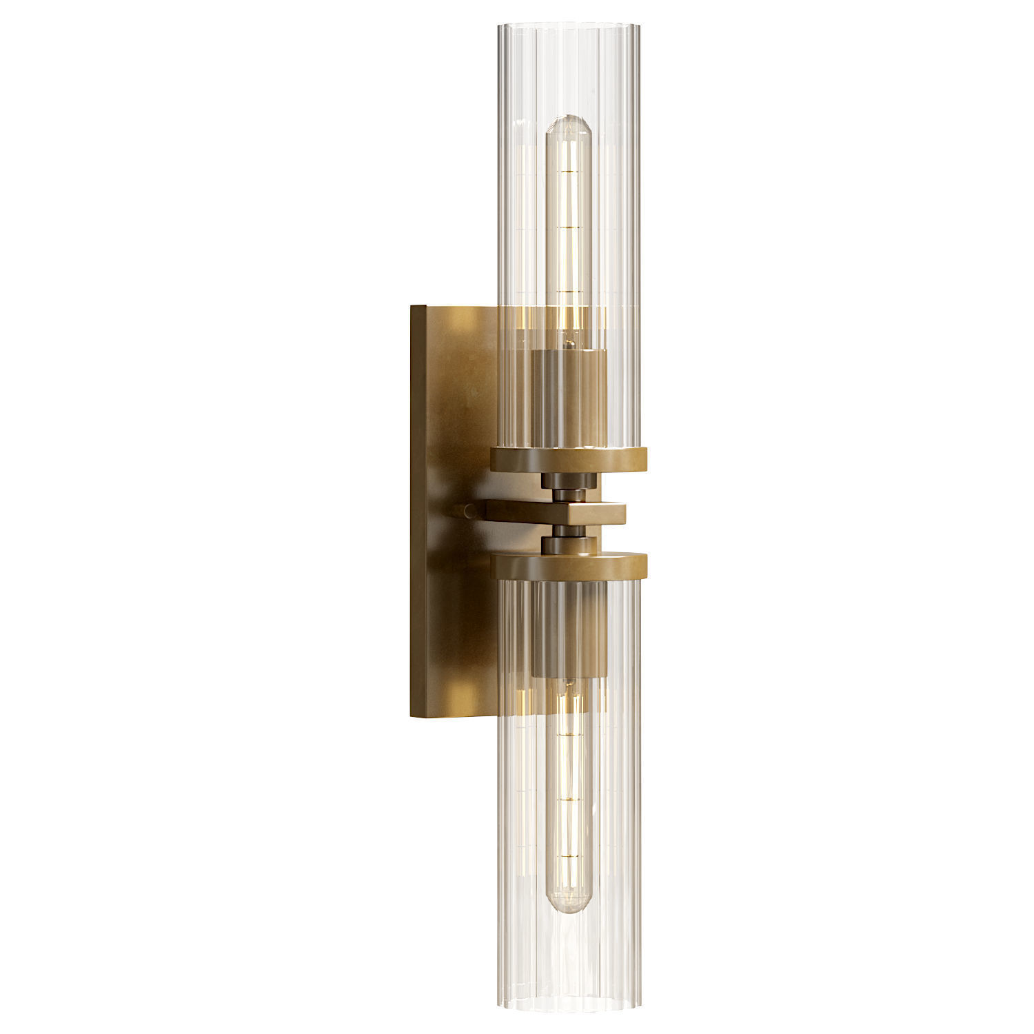 Andreas 2-Light Wall Sconce Low-poly 3D model_3