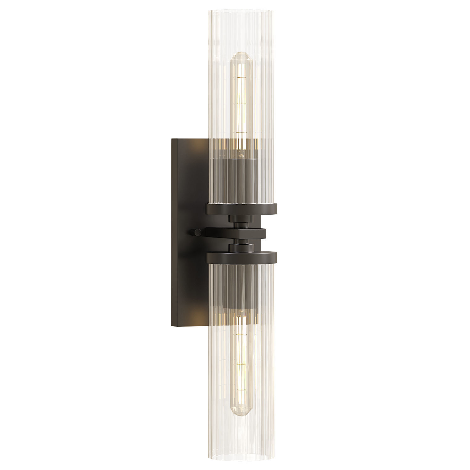 Andreas 2-Light Wall Sconce Low-poly 3D model_1