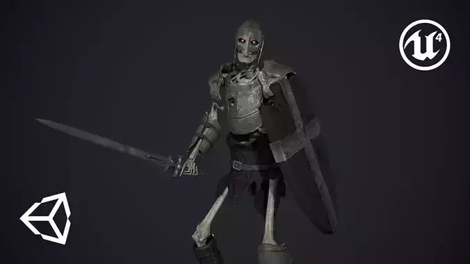 Skeleton 02 Low-poly 3D model
