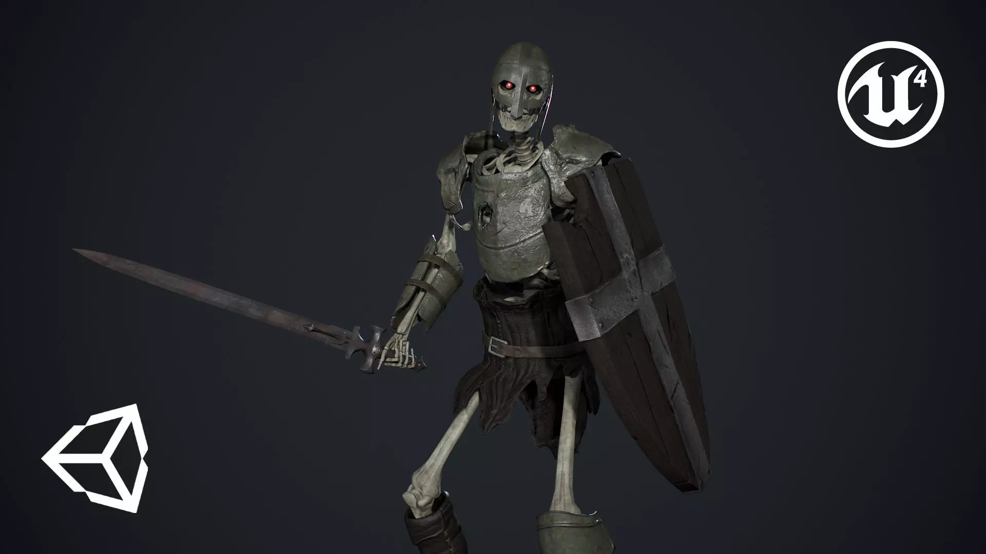 Skeleton 02 Low-poly 3D model_0