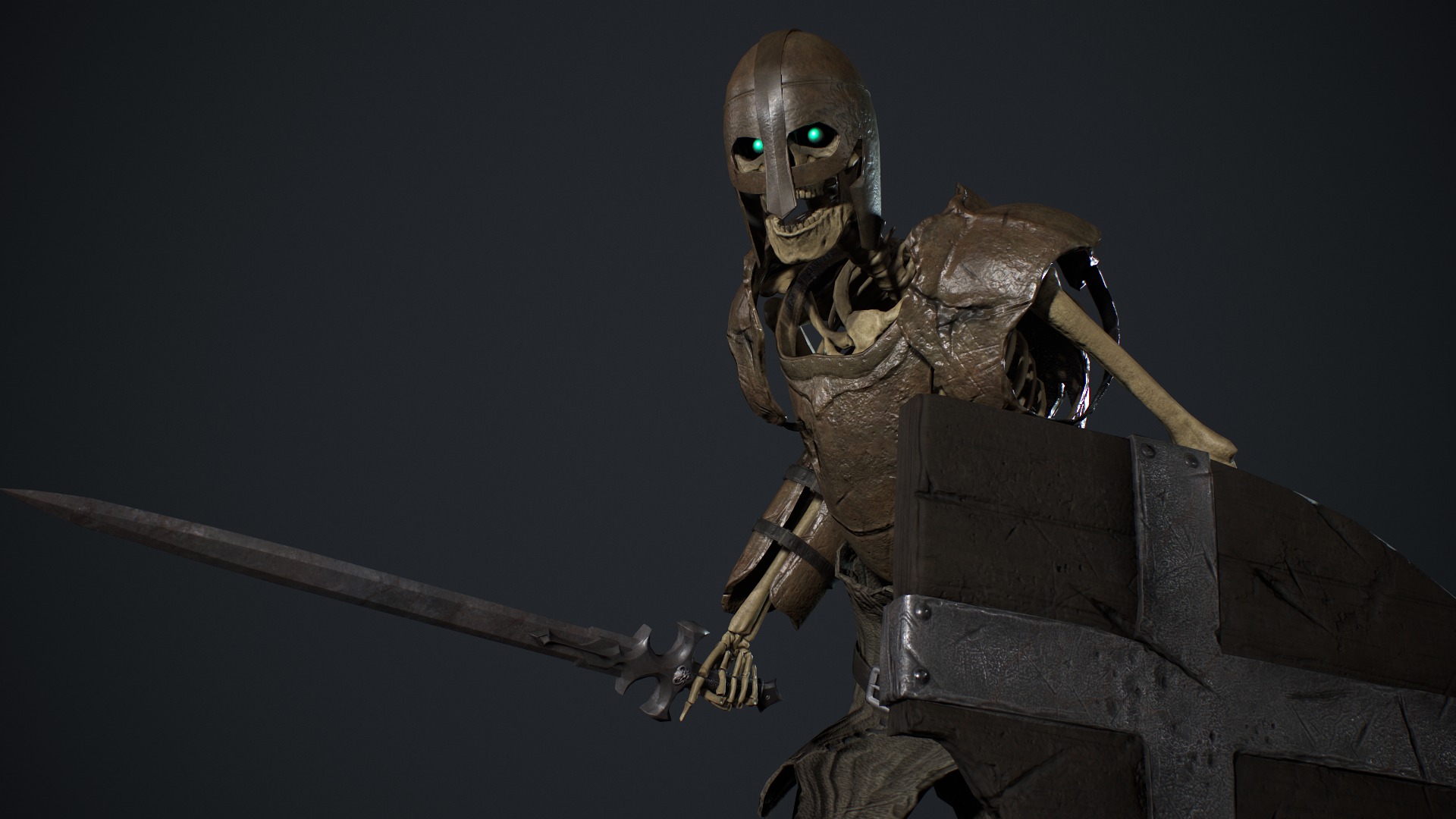 Skeleton 02 Low-poly 3D model_11