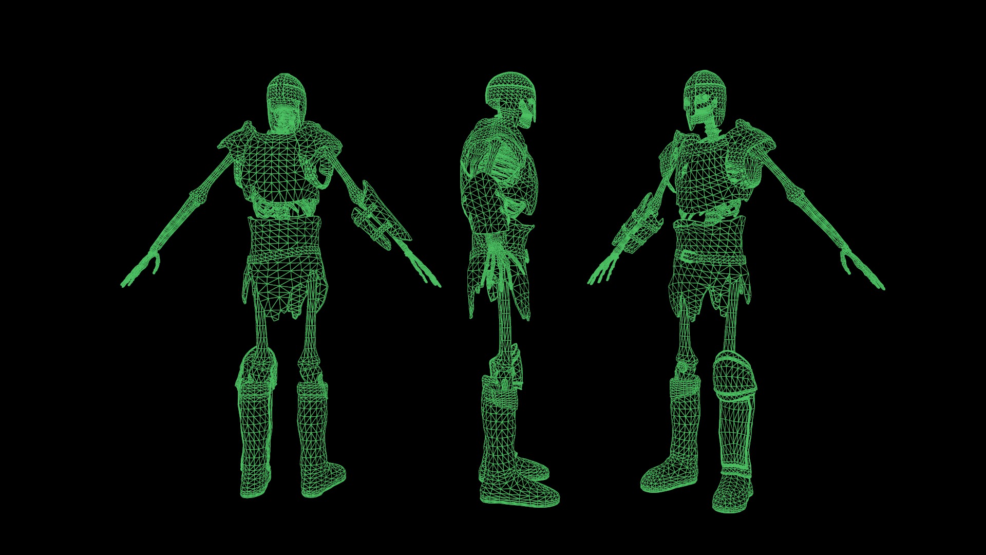 Skeleton 02 Low-poly 3D model_7