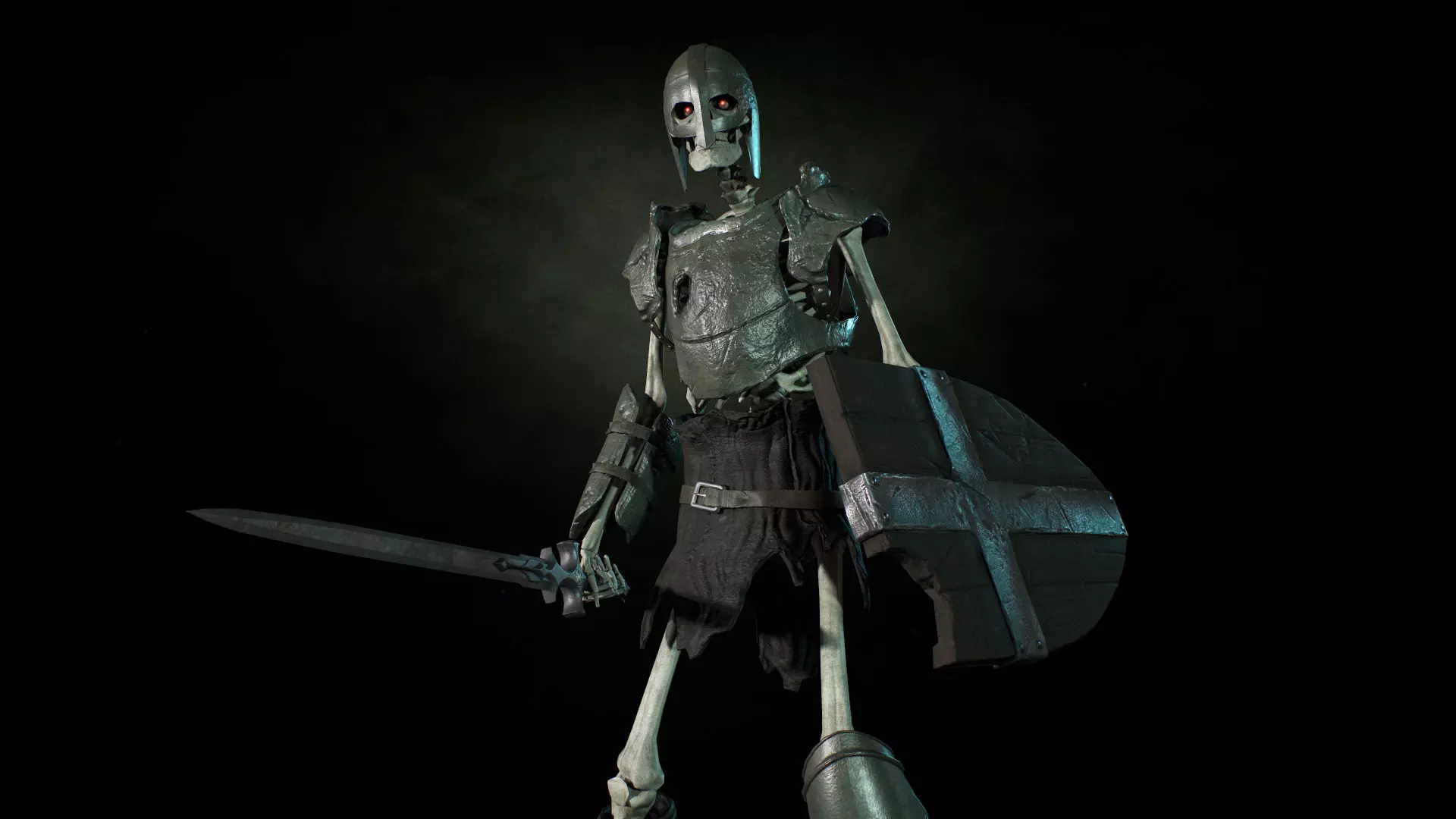 Skeleton 02 Low-poly 3D model