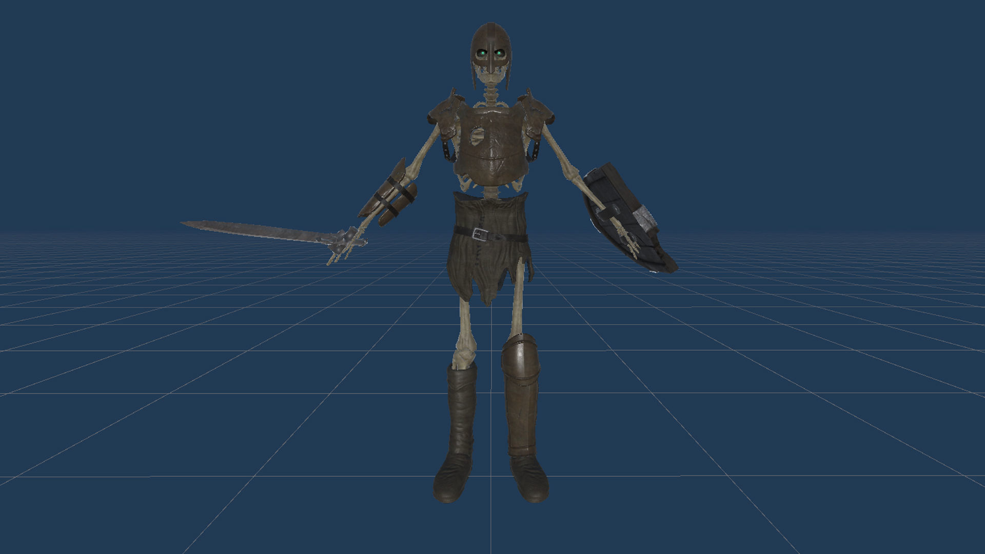 Skeleton 02 Low-poly 3D model_21