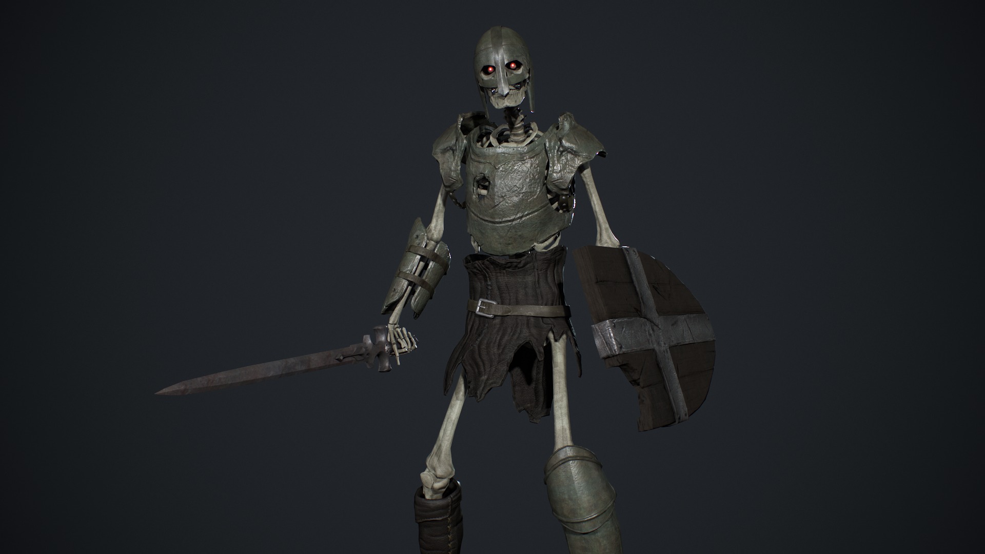 Skeleton 02 Low-poly 3D model_12