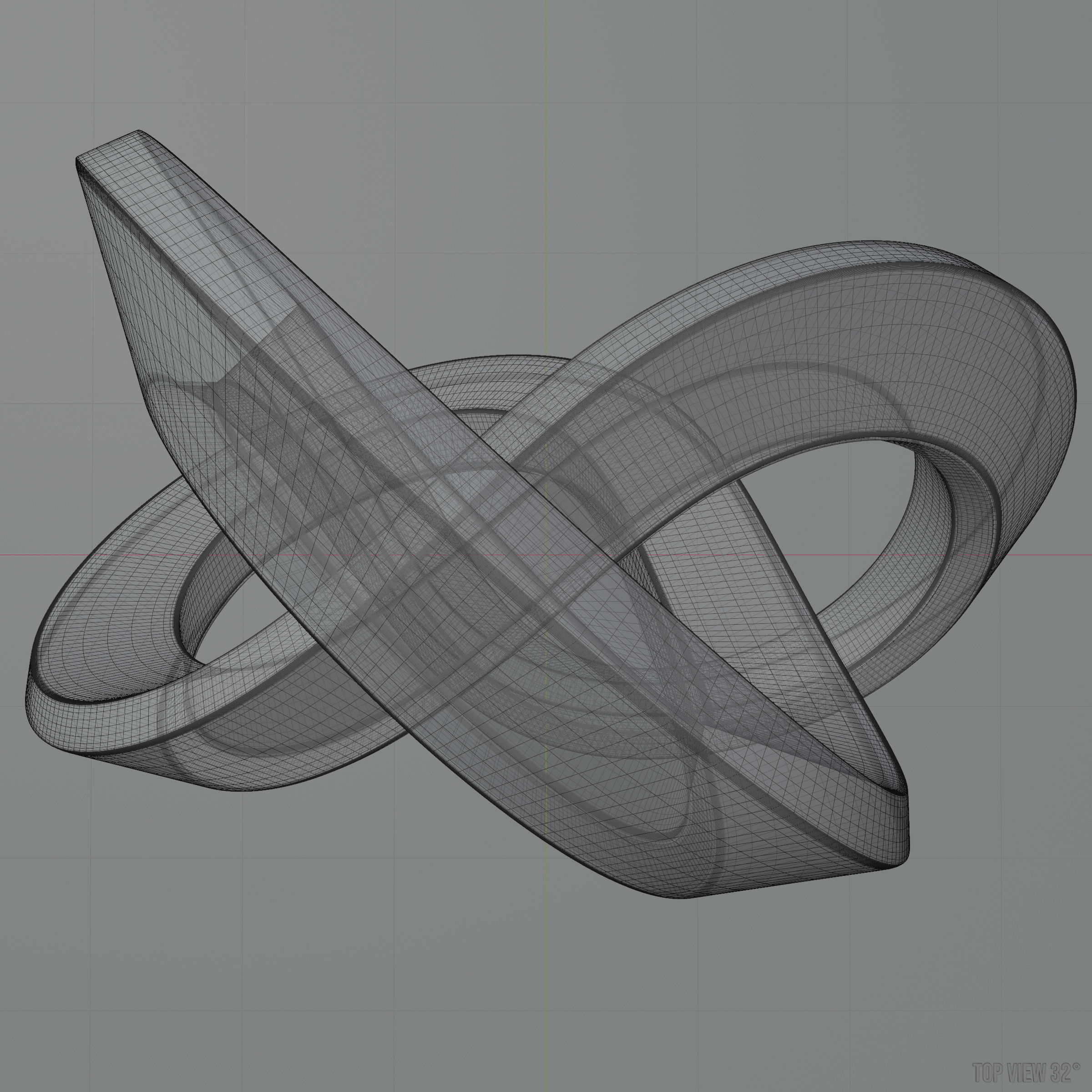 Chromium Trefoil 3D model_6
