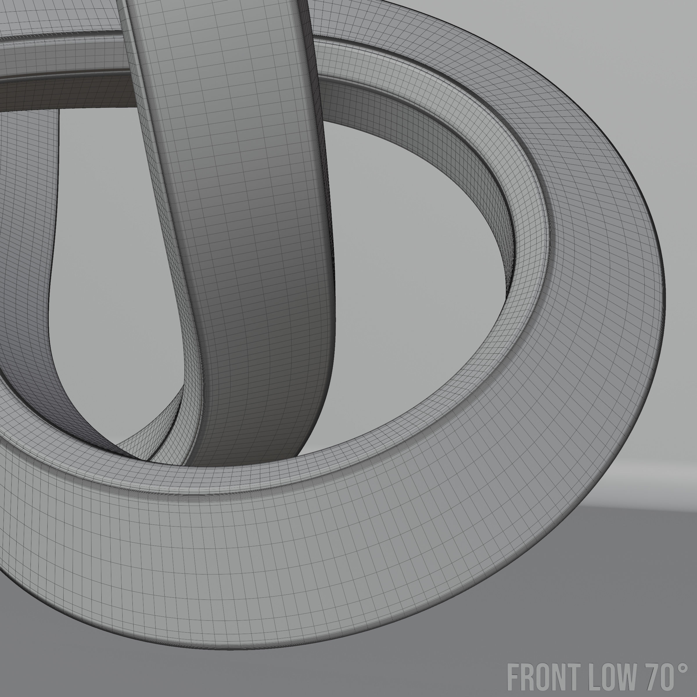Chromium Trefoil 3D model_4