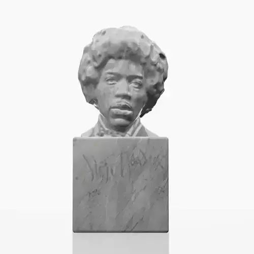 Jimi Hendrix - 3D printable Modular Portrait Bust 
