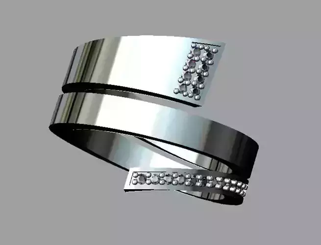 Diamond Band Ring 3D print model