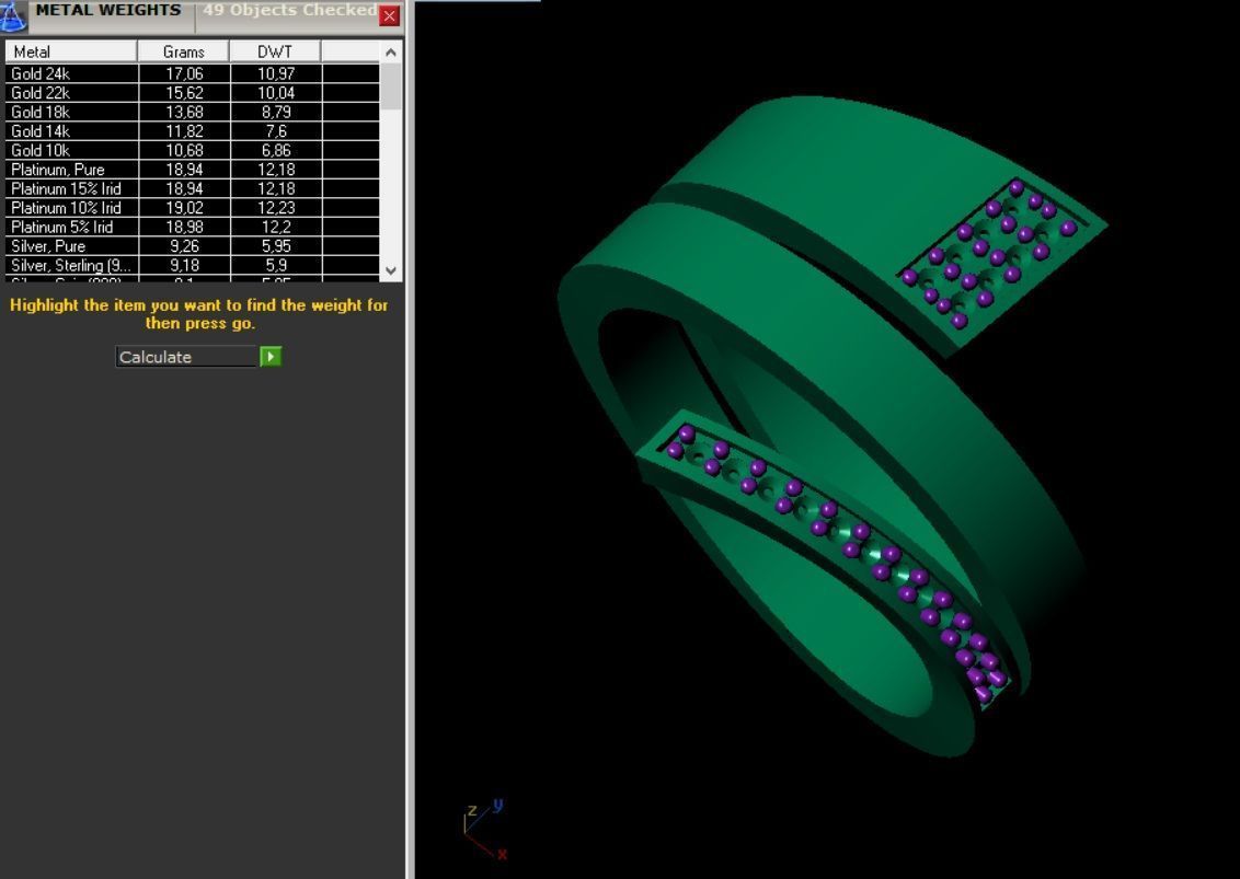 Diamond Band Ring 3D print model_7
