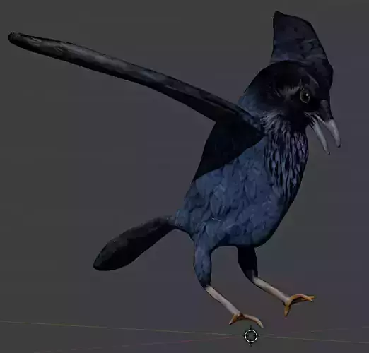 Low poly raven