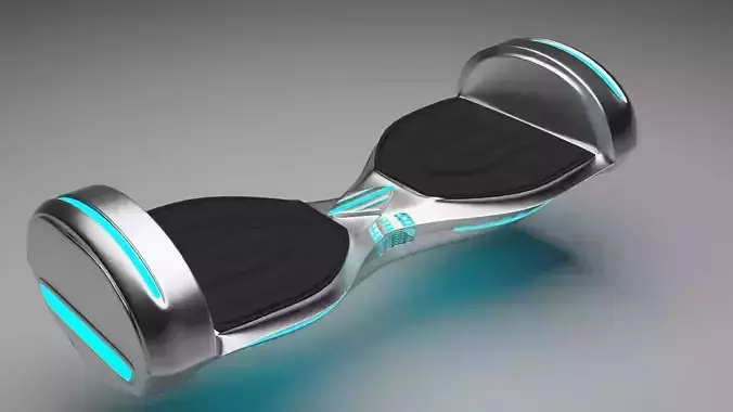 Futuristic Hoverboard 3D Model  PBR Textures Game Ready