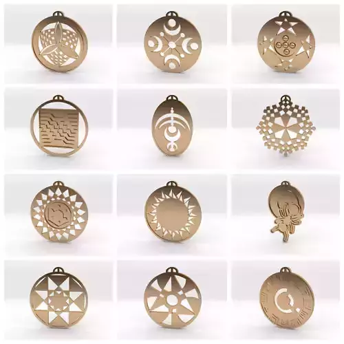 Crop Circle Pendant Pack II