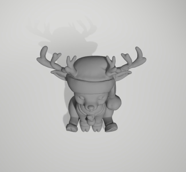 Extra Cute Santa Deer 3D print model_3