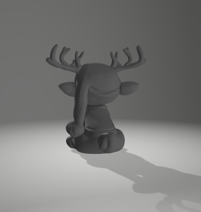 Extra Cute Santa Deer 3D print model_4