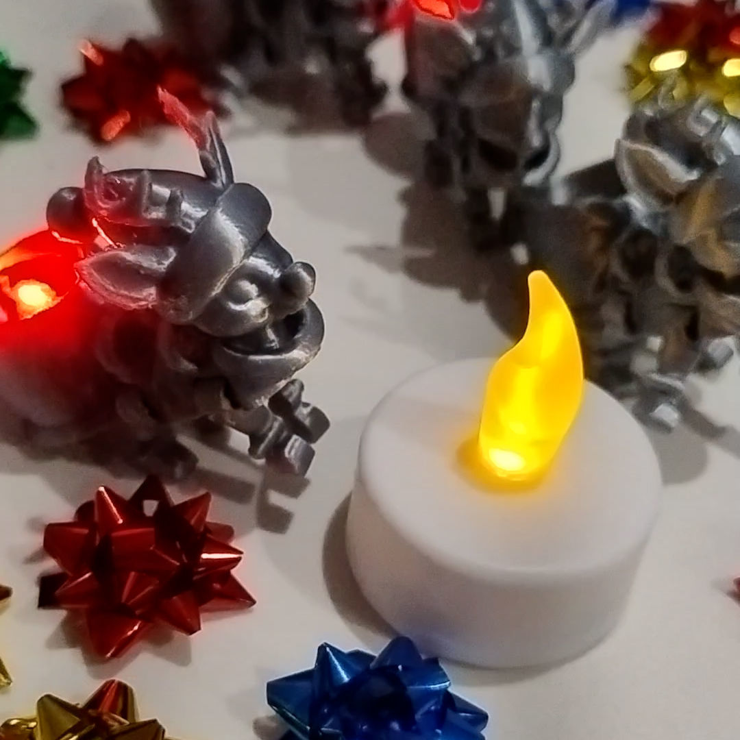 Flexy Happy Reindeer for a Modular Flying Train 3D print model_4