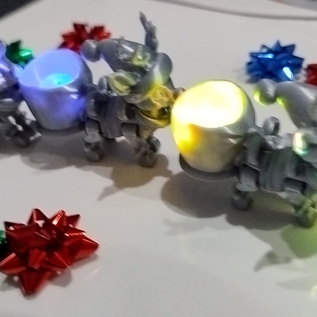 Flexy Happy Reindeer for a Modular Flying Train 3D print model_12