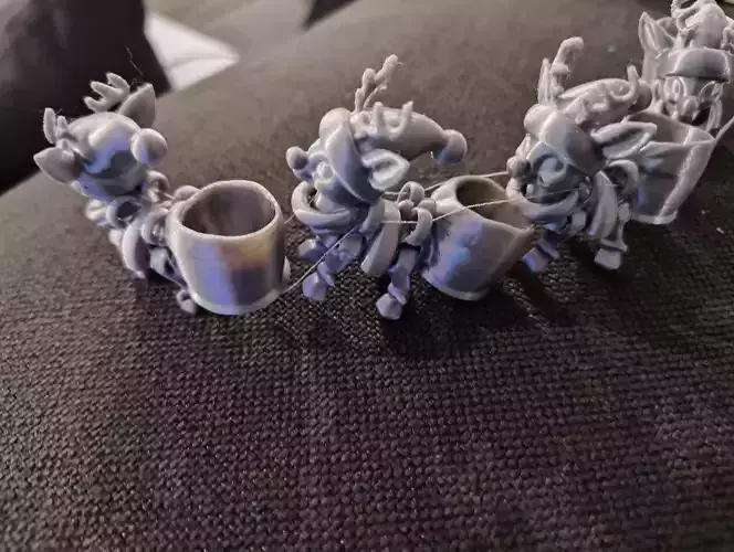 Flexy Happy Reindeer for a Modular Flying Train 3D print model