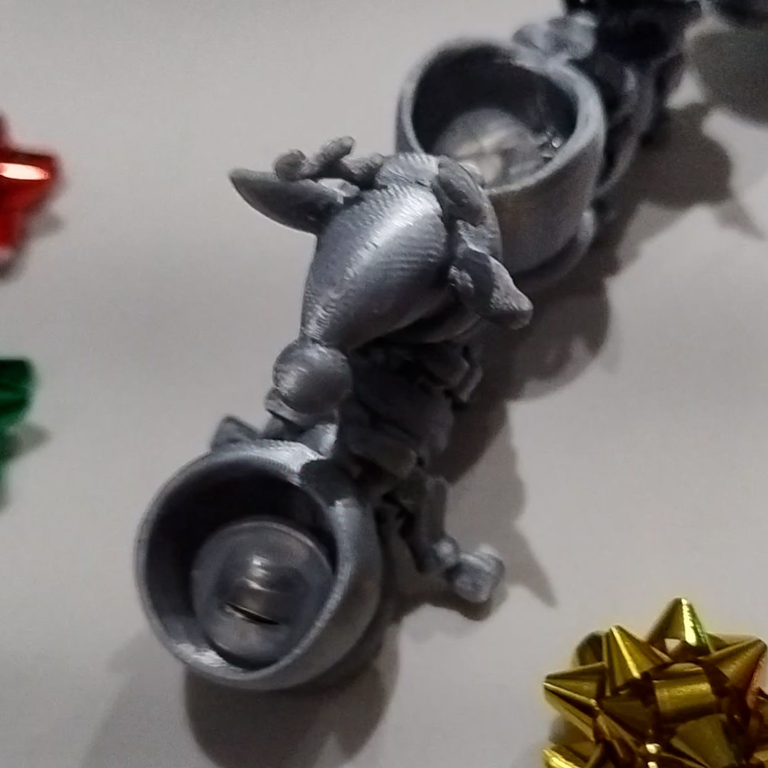 Flexy Happy Reindeer for a Modular Flying Train 3D print model_18