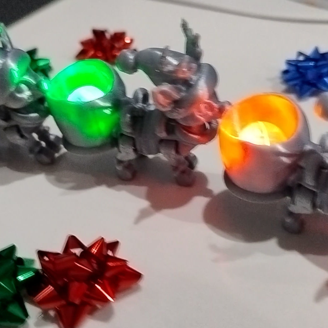 Flexy Happy Reindeer for a Modular Flying Train 3D print model_11