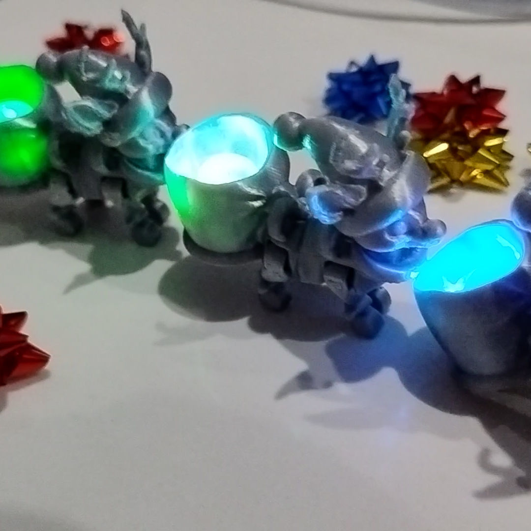 Flexy Happy Reindeer for a Modular Flying Train 3D print model_13