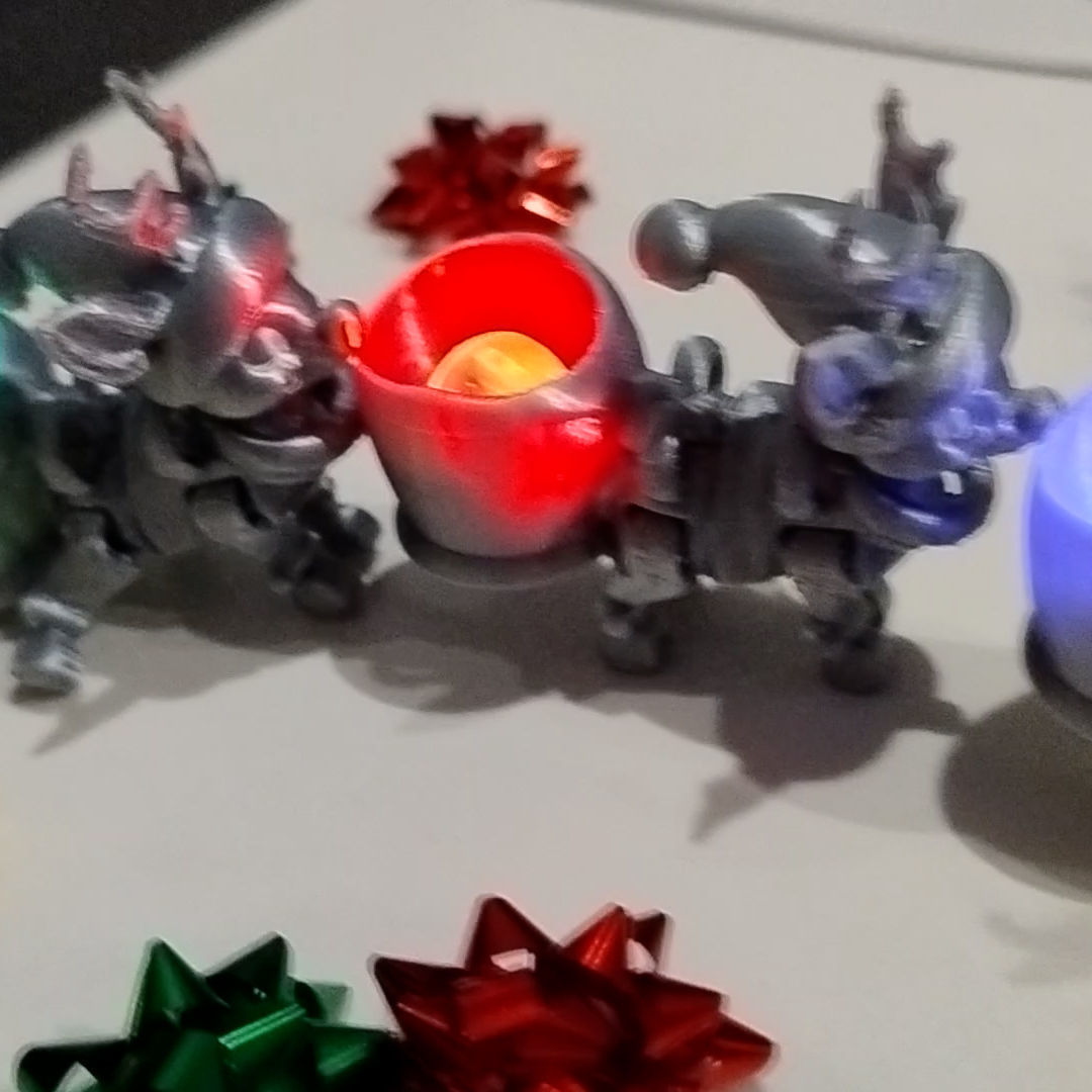 Flexy Happy Reindeer for a Modular Flying Train 3D print model_9