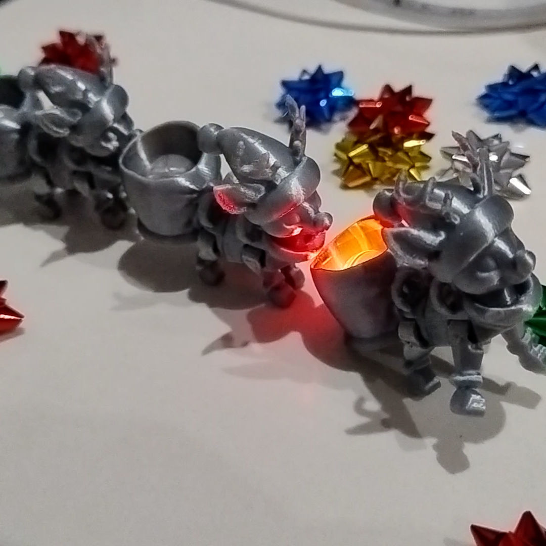 Flexy Happy Reindeer for a Modular Flying Train 3D print model_17