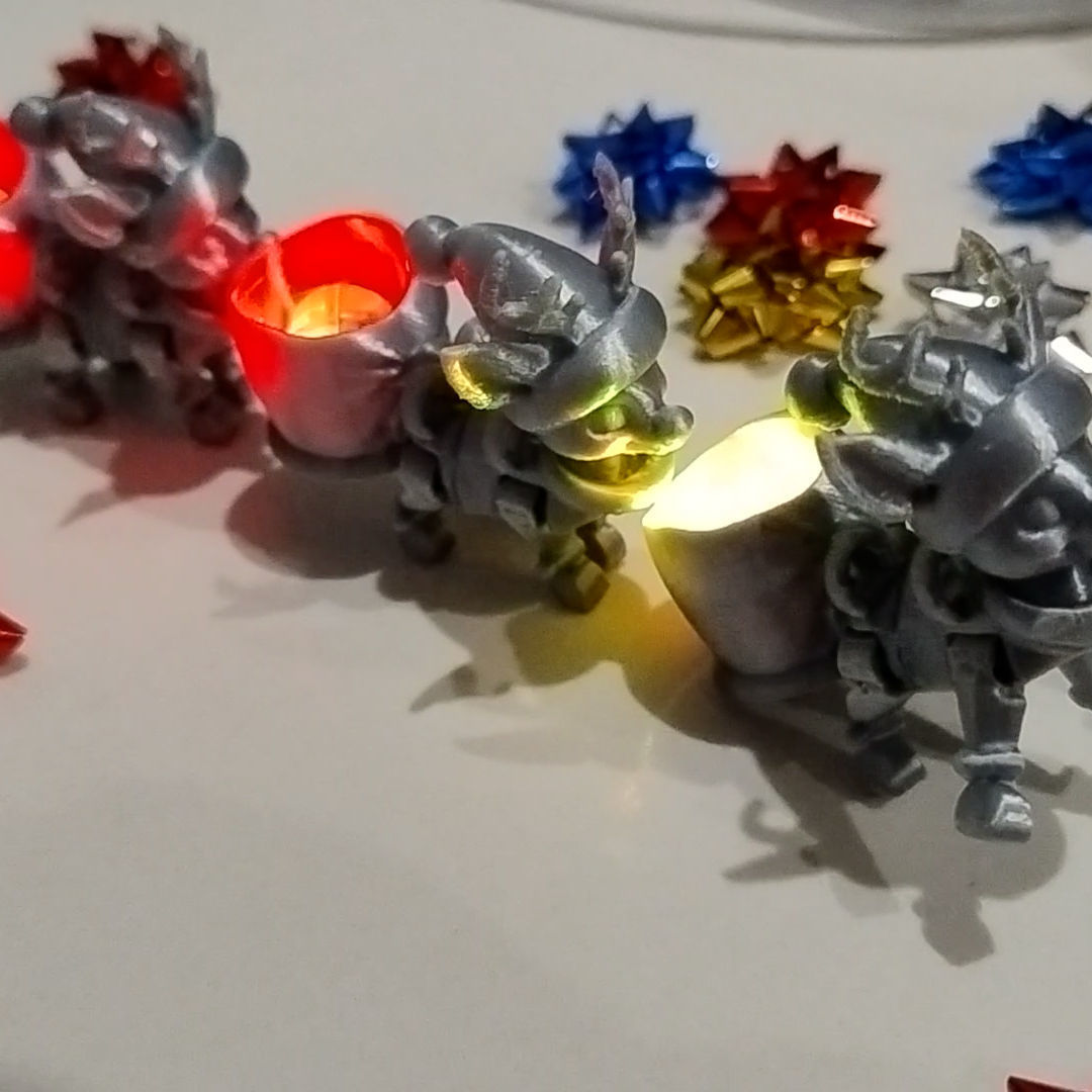 Flexy Happy Reindeer for a Modular Flying Train 3D print model_15