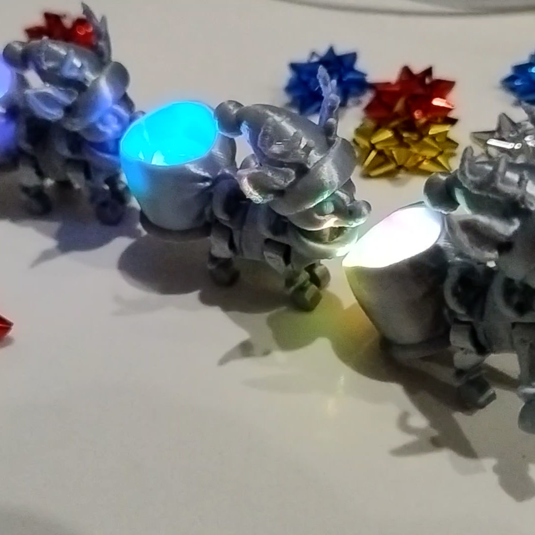 Flexy Happy Reindeer for a Modular Flying Train 3D print model_14