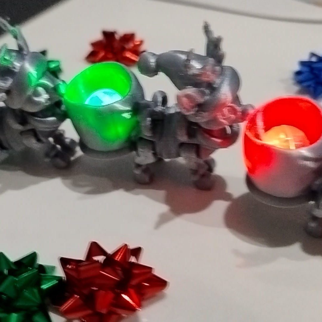 Flexy Happy Reindeer for a Modular Flying Train 3D print model_10