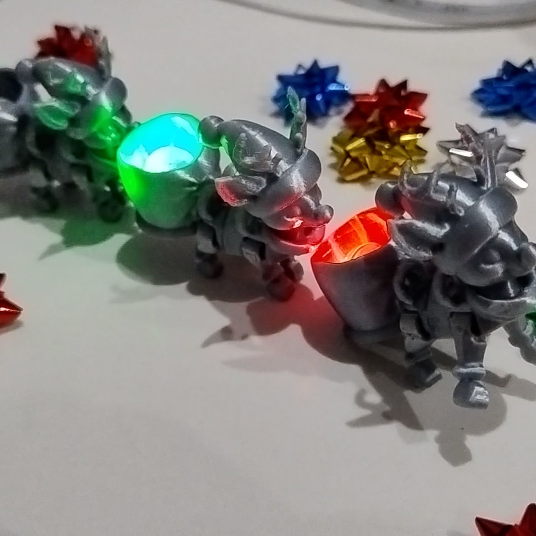 Flexy Happy Reindeer for a Modular Flying Train 3D print model_16