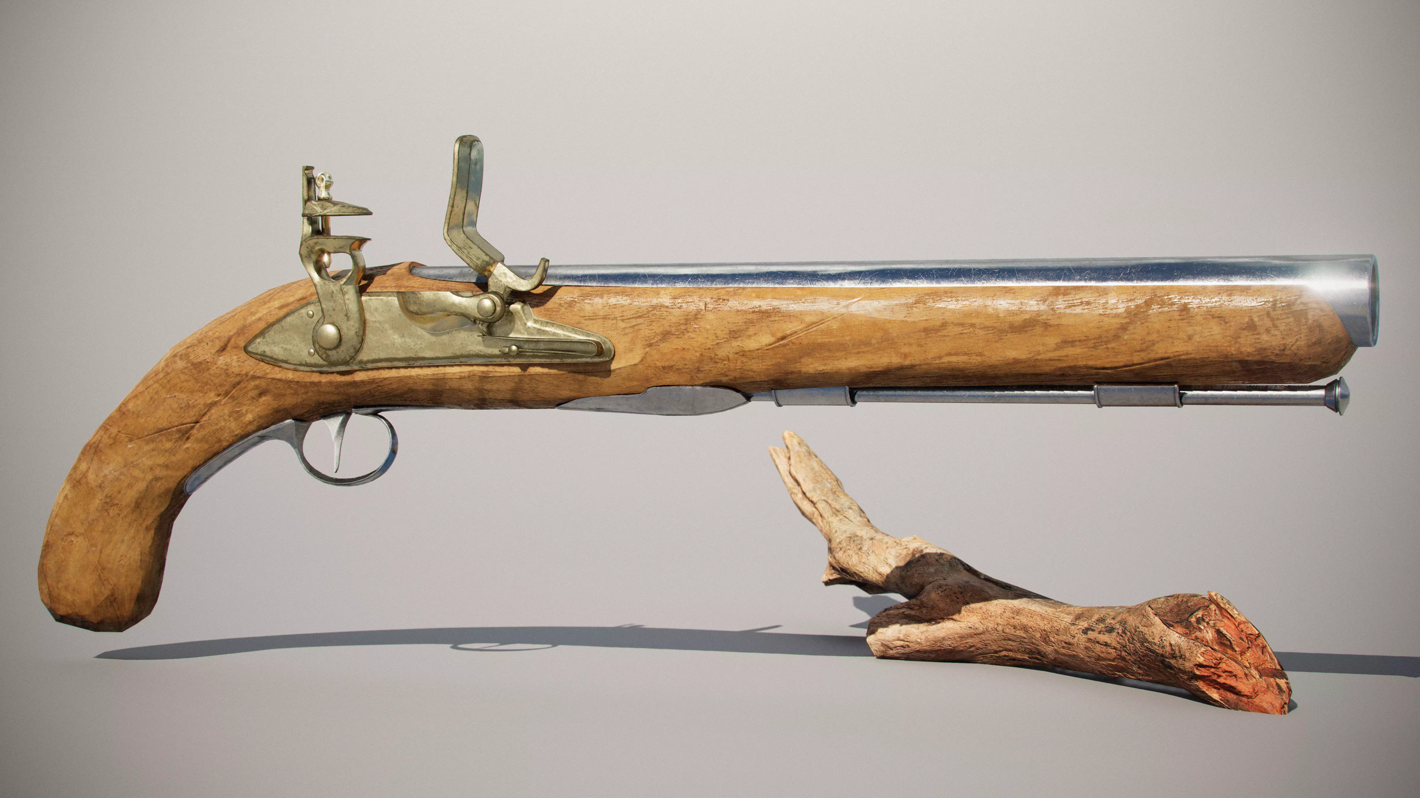 PBR Musket Pistol 3d model Free 3D model_0