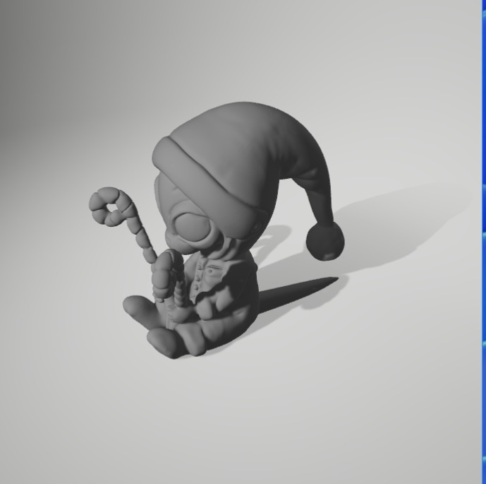 Winter Alien Driving a candy 3D print model_7