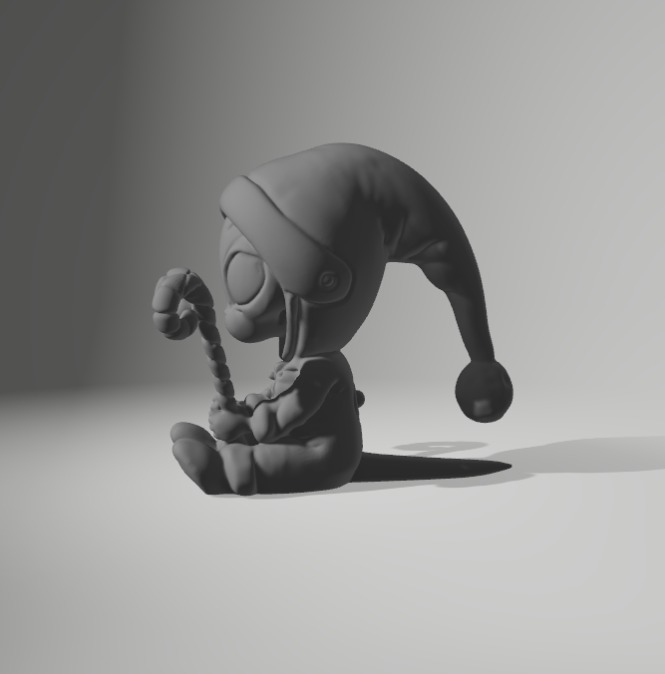 Winter Alien Driving a candy 3D print model_1