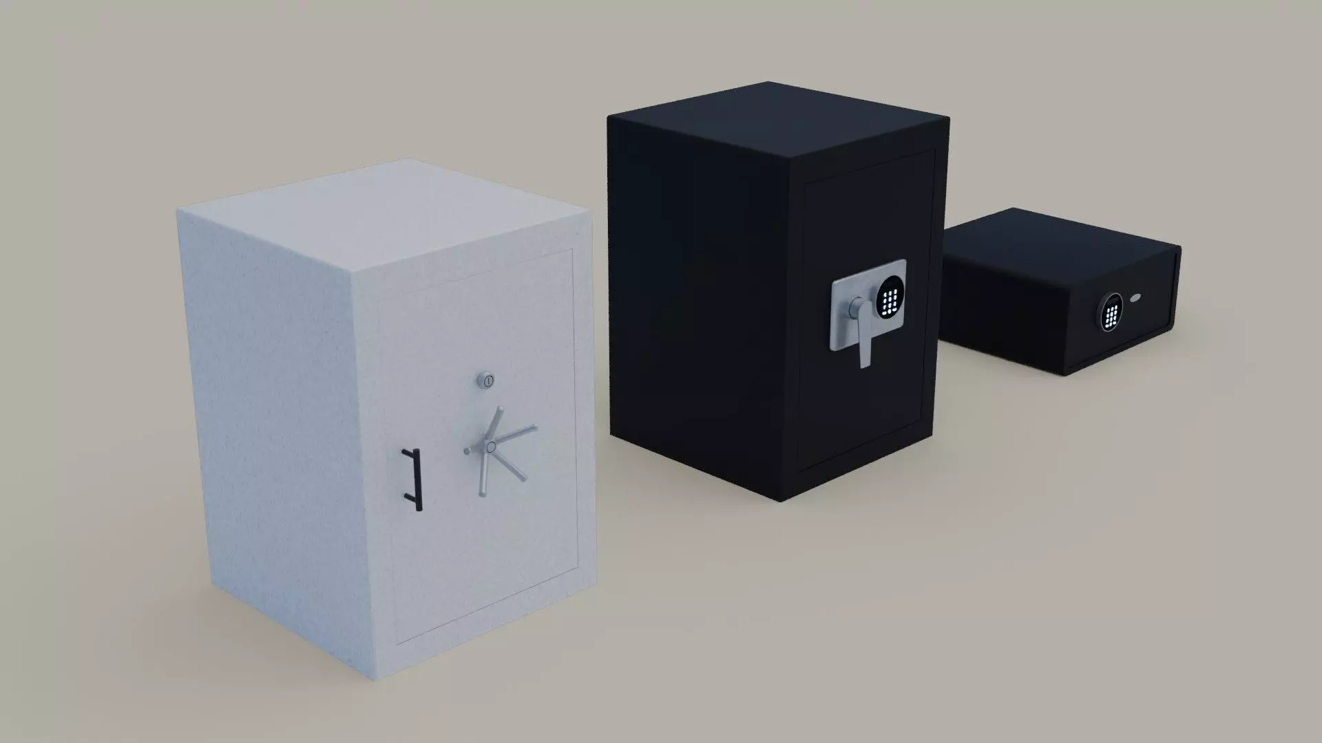 Safe models Low-poly 3D model