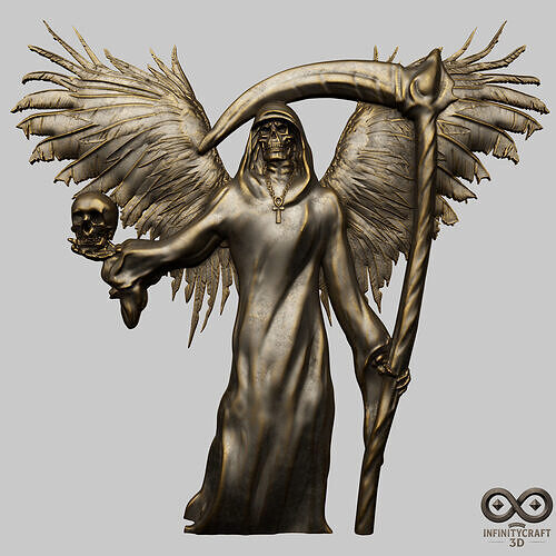 Shadow of the Grim Reaper Relief STL file for 3d Printing or CNC 3D print model