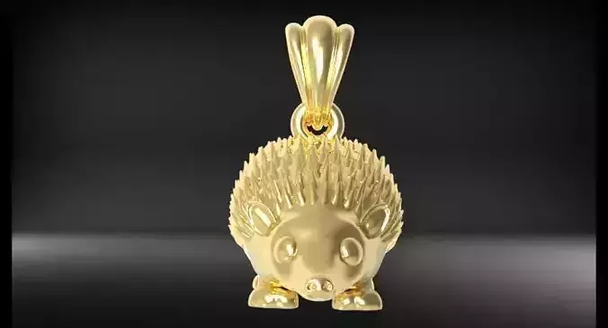  Hedgehog  Pendant Necklace  Animal Jewellery 3D print model