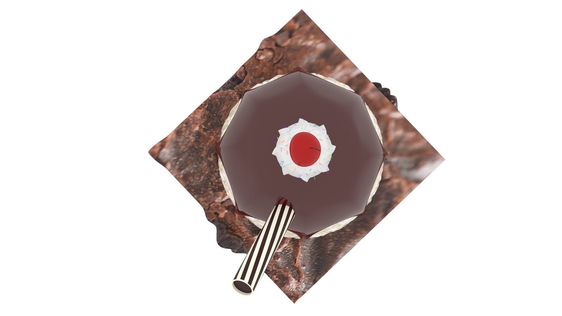 Brownie Sundae 3D model_9