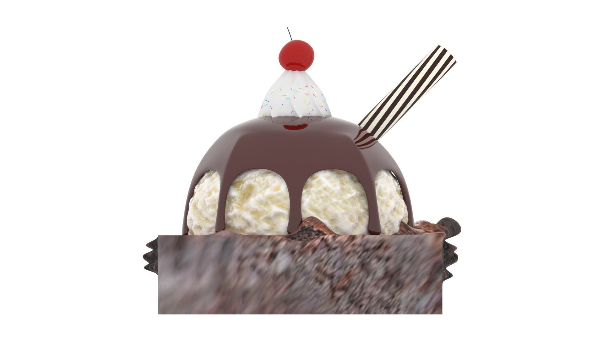 Brownie Sundae 3D model_16