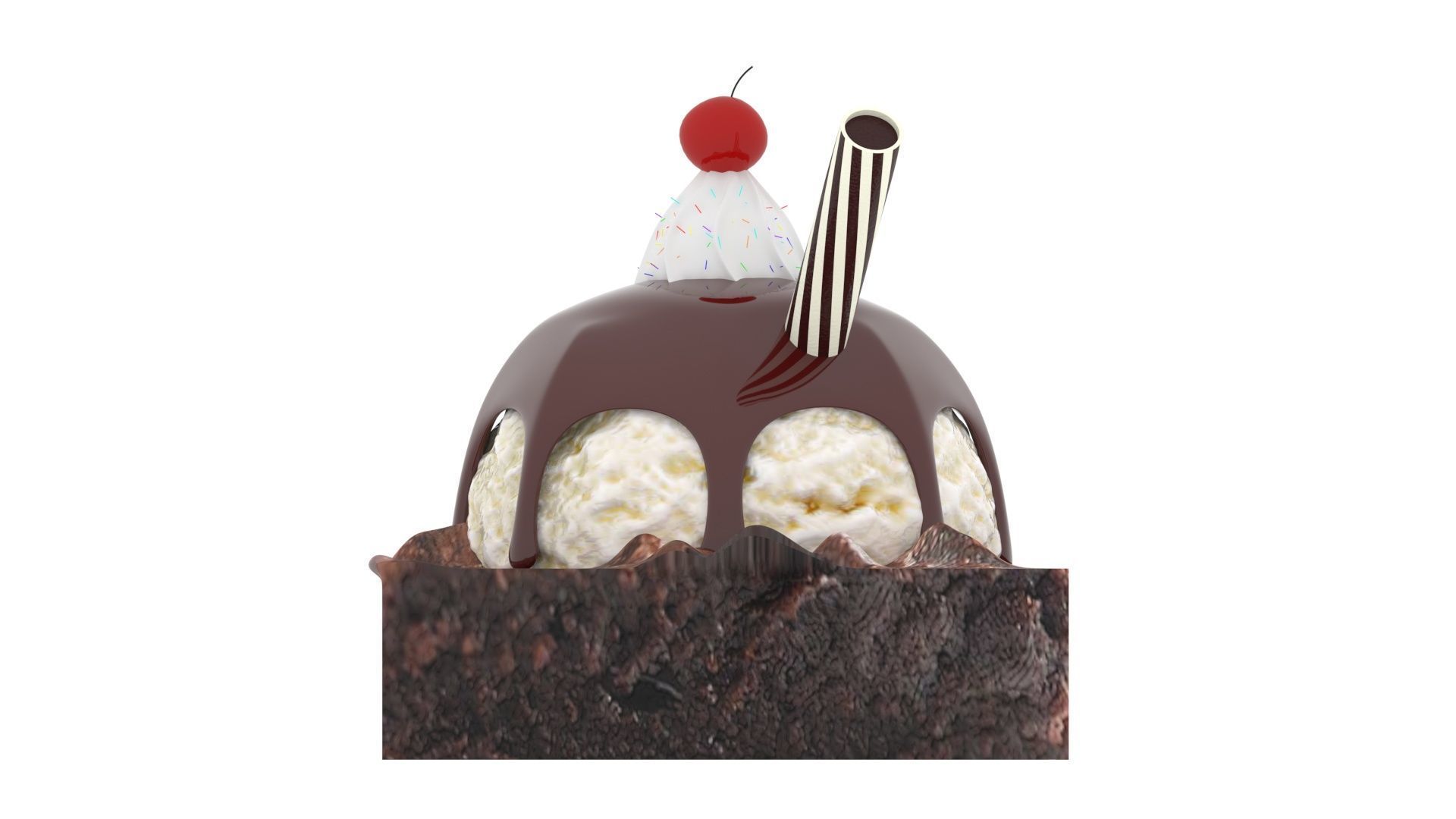 Brownie Sundae 3D model_15