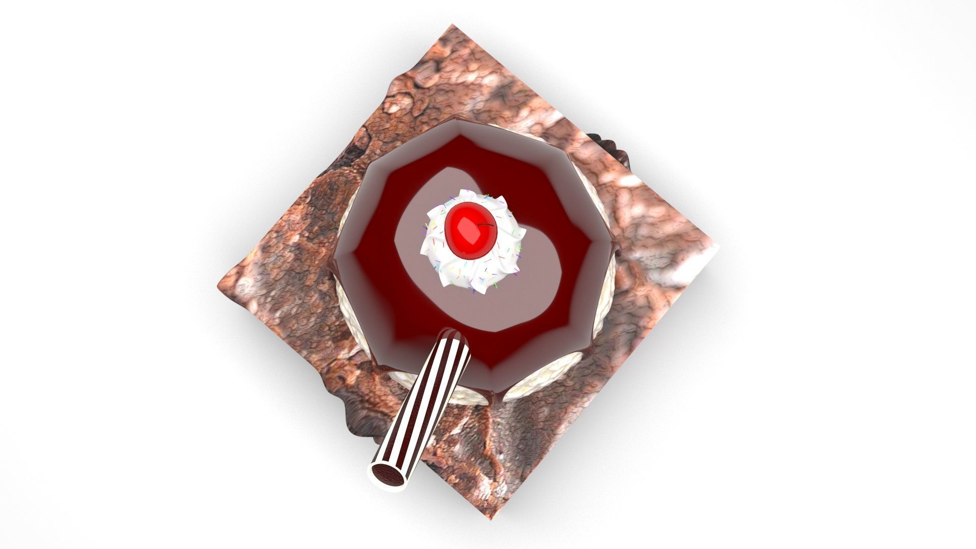 Brownie Sundae 3D model_1