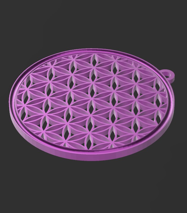 Flower of Life jewelry 3D print model_10