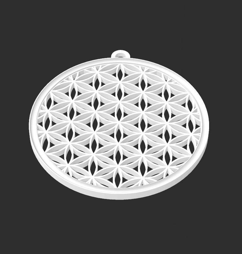 Flower of Life jewelry 3D print model_2