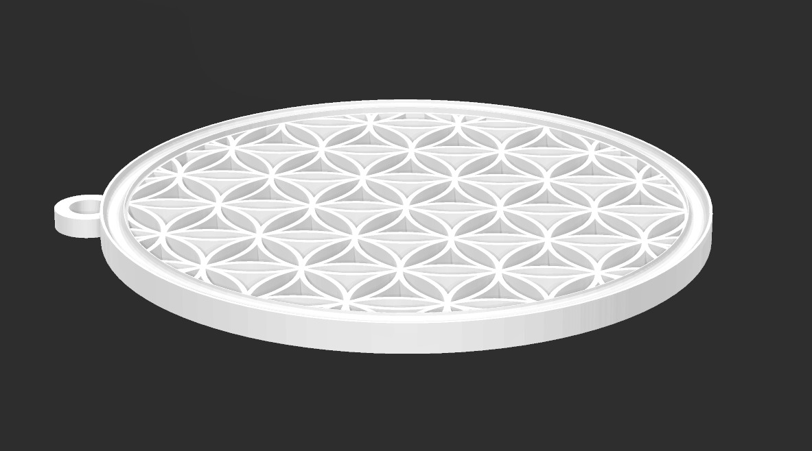 Flower of Life jewelry 3D print model_3
