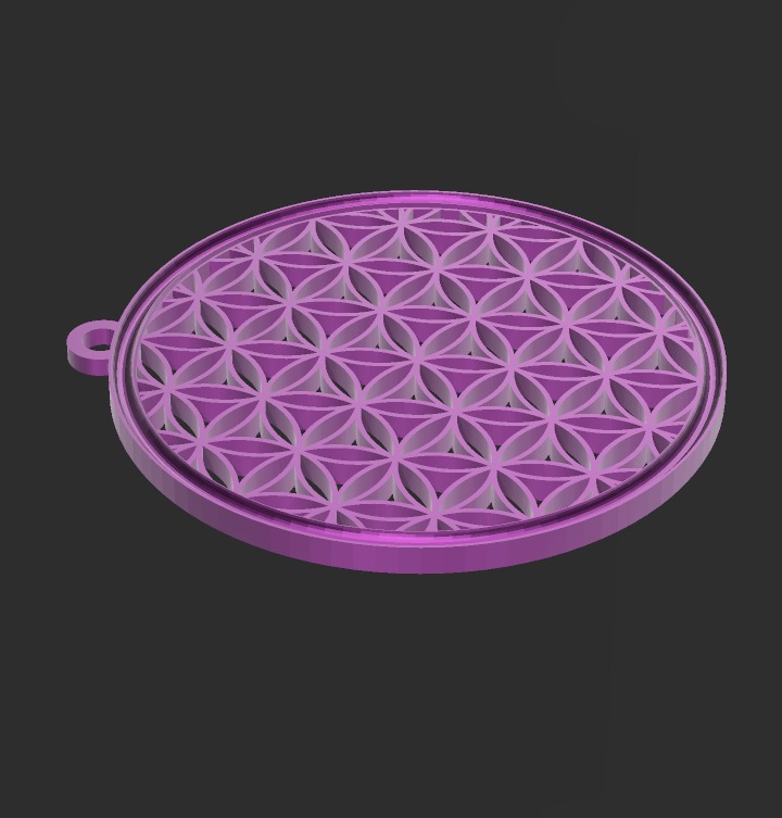 Flower of Life jewelry 3D print model_9
